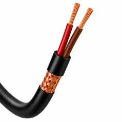 Cabo Manga 2 Vias (2x26 AWG) Blindado Em Malha De Cobre Preto - INSTRUFIBER 