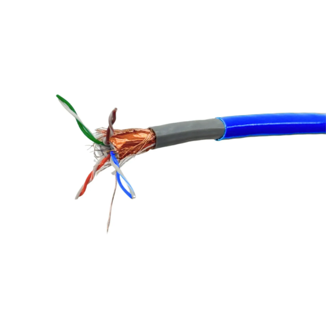 Cabo CFTV SFTP Blindado Dupla Capa Azul - INSTRUFIBER