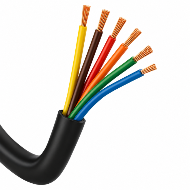 Cabo Manga 6 Vias 6x26 AWG Sem Blindagem Preto -  INSTRUFIBER