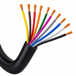 Cabo Manga 10 Vias (10x22 AWG) Sem Blindagem Preto - INSTRUFIBER
