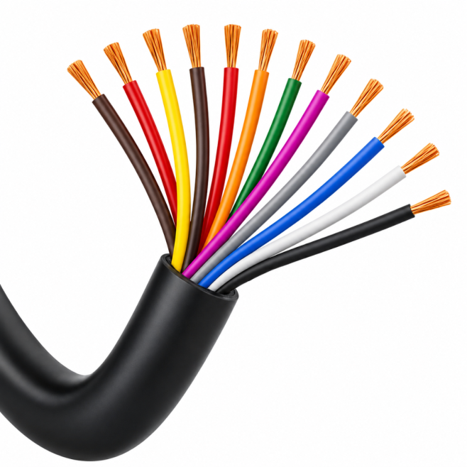 Cabo Manga 12 Vias (12x26 AWG) Sem Blindagem Preto -  INSTRUFIBER