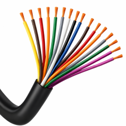 Cabo Manga 16 Vias (16x22 AWG) Sem Blindagem Preto - INSTRUFIBER