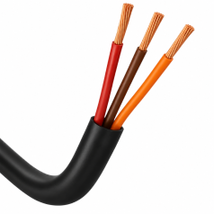 Cabo Manga 3 Vias (3x26) AWG Sem Blindagem Preto - INSTRUFIBER