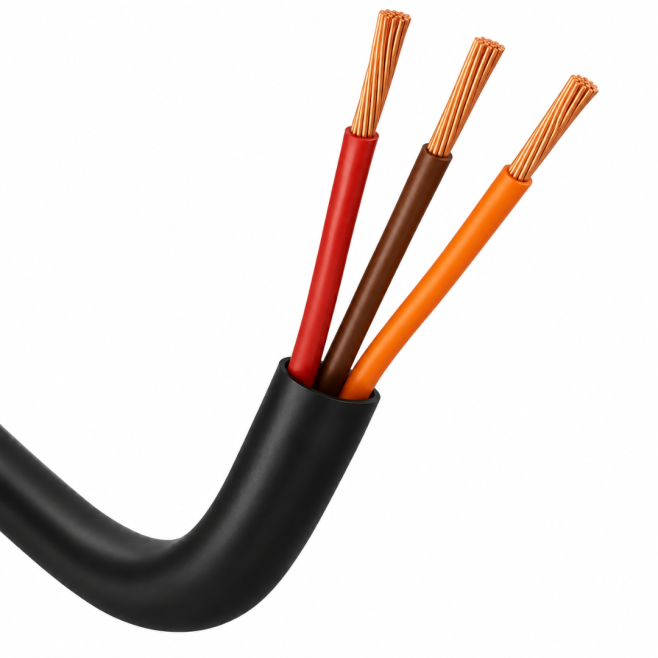 Cabo Manga 3 Vias (3x26) AWG Sem Blindagem Preto - INSTRUFIBER