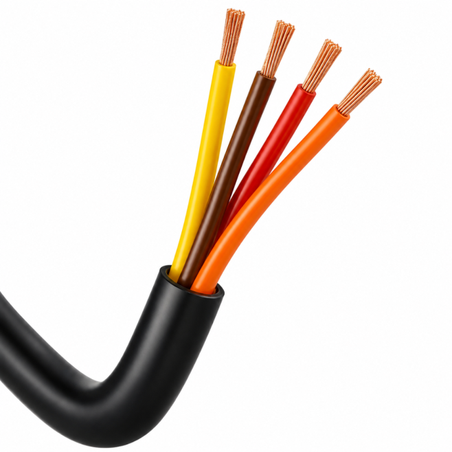 Cabo Manga 4 Vias (4x26 AWG) Sem Blindagem Preto - INSTRUFIBER
