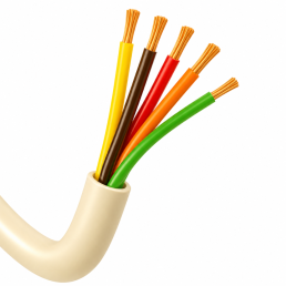 Cabo Manga 5Vias (5x24 AWG) Sem Blindagem CAPA BEGE - INSTRUFIBER