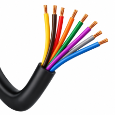 Cabo Manga 8 Vias (8x22 AWG) Sem Blindagem Preto-  INSTRUFIBER