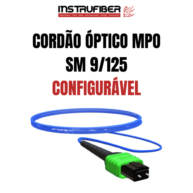 CORDÃO ÓPTICO MPO MONOMODO (SM) - INSTRUFIBER