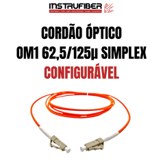 CORDÃO MULTIMODO (62,5/125 OM1 - Capa Laranja) SIMPLEX - INSTRUFIBER