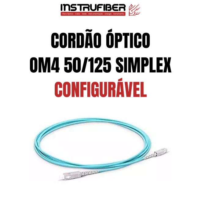 CORDÃO MULTIMODO (50/125 OM4 - Capa Acqua) SIMPLEX - INSTRUFIBER