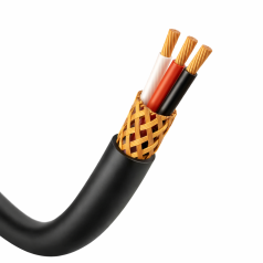 Cabo AFT 3x22AWG (3x0,30mm²) Blindado Em Malha De Cobre Preto - INSTRUFIBER