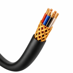 Cabo AFT 6x18AWG (6x0,75mm²) Blindado Em Malha De Cobre Preto - INSTRUFIBER