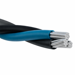 Cabo Alumínio Triplex 16mm² (2X16mm²+1X16mm² - Preto/Cinza +AZUL) - INSTRUFIBER