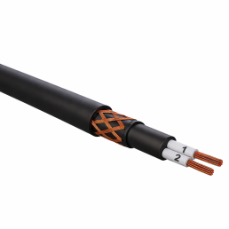 Cabo 2x1,00mm² Comando e Controle Blindado em Malha de Cobre Nu Preto - INSTRUFIBER