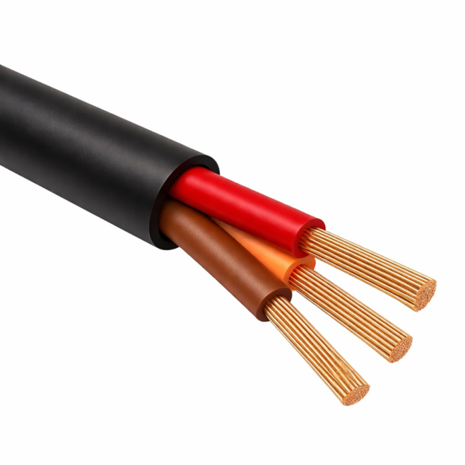 Cabo Manga 3 Vias (3x26 AWG) Blindado Em Malha De Cobre Preto - INSTRUFIBER