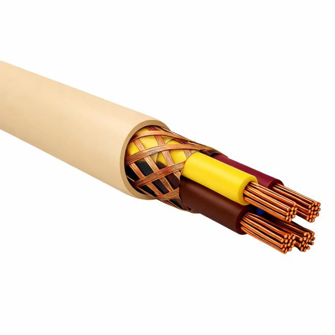 Cabo Manga 3 Vias (3x22 AWG) Blindado Em Malha De Cobre - INSTRUFIBER