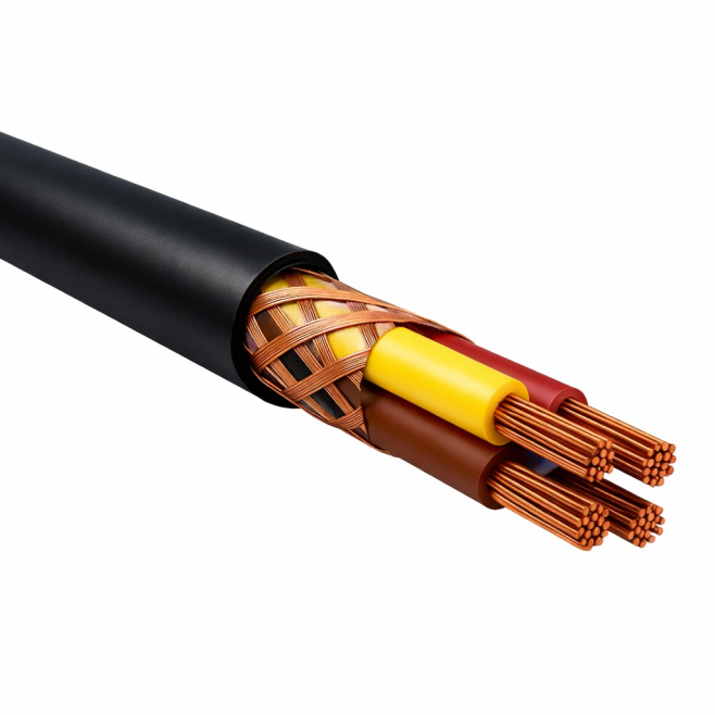 Cabo Manga 4 vias (4x22 AWG) Blindado Em Malha De Cobre - INSTRUFIBER