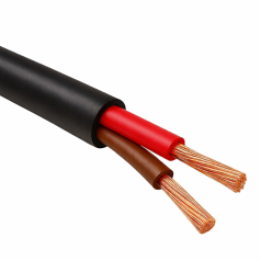 Cabo Manga 2 Vias (2x22 AWG) Blindado Em Malha De Cobre Preto - INSTRUFIBER