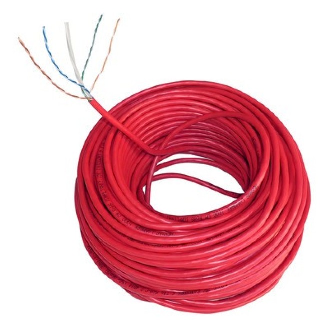 Cabo de Rede Cat.5e UTP 4PX24AWG Vermelho ou Branco (Caixa com 305 metros) - INSTRUFIBER