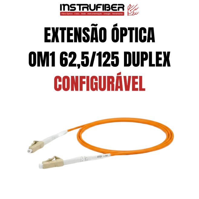 EXTENSÃO ÓPTICA MULTIMODO (OM1) DUPLEX - INSTRUFIBER