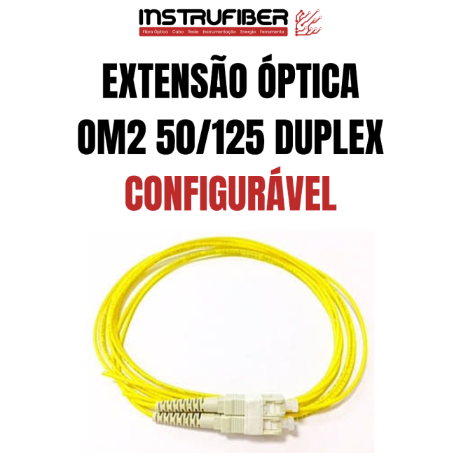 EXTENSÃO ÓPTICA MULTIMODO (OM2) DUPLEX - INSTRUFIBER