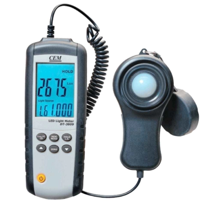 Luxímetro Digital Profissional LED - DT3809 - CEM - INSTRUFIBER