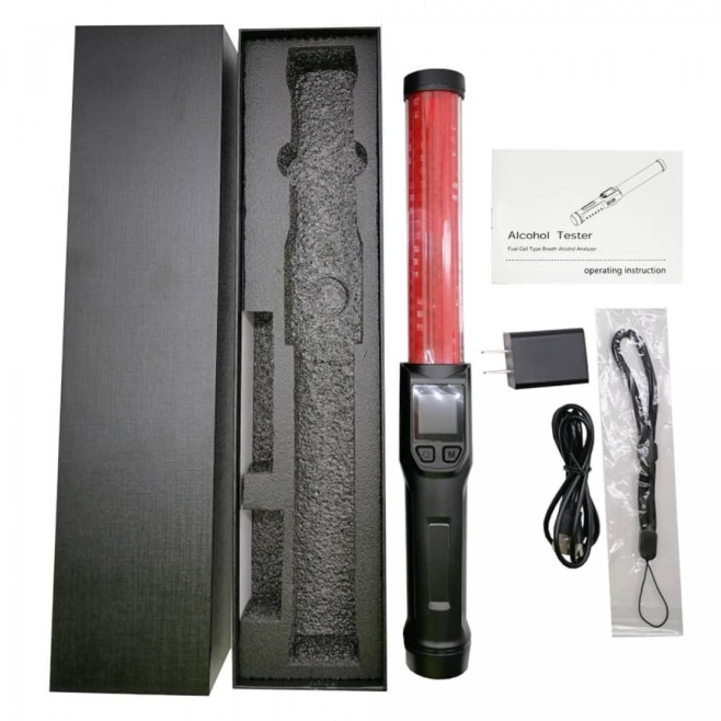 Bafometro Bastao com Saida USB Digital Portatil Mod. ID7200 - INSTRUFIBER